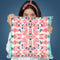 Boho Nomadic Tribal Red Pastel Throw Pillow By Ninola Design