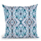 Boho Shibori Blue Throw Pillow By Ninola Design