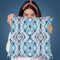 Boho Shibori Blue Throw Pillow By Ninola Design