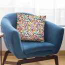 Chevron Stripes Multicolored Throw Pillow By Ninola Design