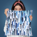 Colorful Brushstrokes Indigo Throw Pillow By Ninola Design