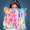 Colorful Brushstrokes Multicolored Throw Pillow By Ninola Design