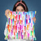 Colorful Brushstrokes Multicolored Throw Pillow By Ninola Design
