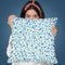 Cosmic Bubbles Blue Throw Pillow By Ninola Design