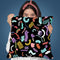 Curly And Zigzag Stripes Black Throw Pillow By Ninola Design