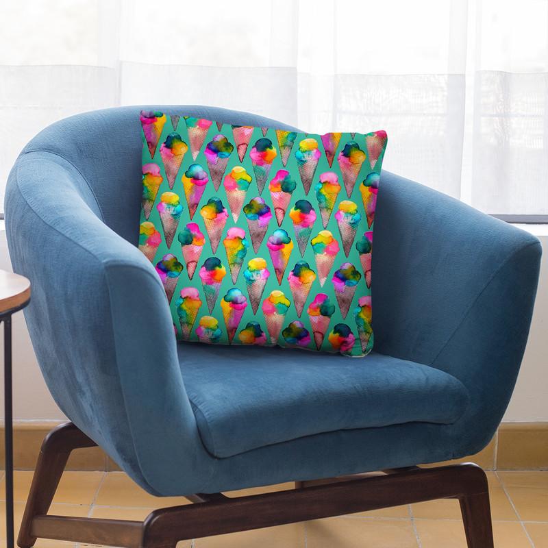 Cute Ice Creams Throw Pillow By Ninola Design