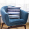 Degrade Stripes Watercolor Navy Throw Pillow By Ninola Design