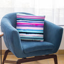 Degrade Stripes Watercolor Pink Blue Throw Pillow By Ninola Design