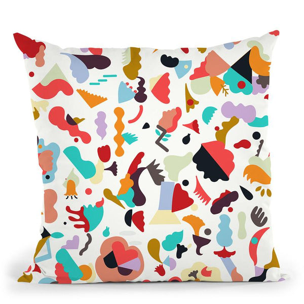 Dreamy Animal Shapes White Throw Pillow By Ninola Design