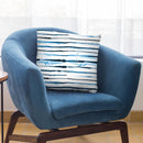Electric Ink Stripes Indigo Throw Pillow By Ninola Design