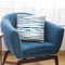 Electric Ink Stripes Indigo Throw Pillow By Ninola Design