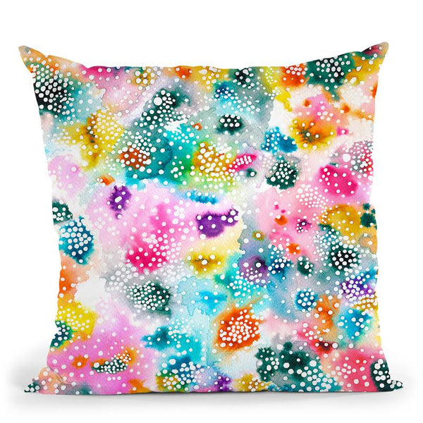 Experimental Surface Colorful Throw Pillow By Ninola Design
