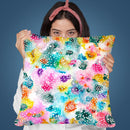 Experimental Surface Colorful Throw Pillow By Ninola Design