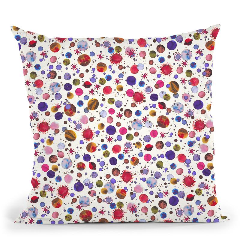 Galaxy Constellations Light Pink Throw Pillow By Ninola Design