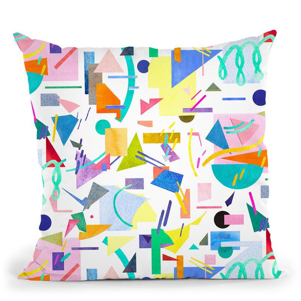 Geometric Collage Pop Throw Pillow By Ninola Design