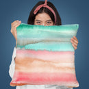 Gradient Artistic Watercolor Melon Throw Pillow By Ninola Design
