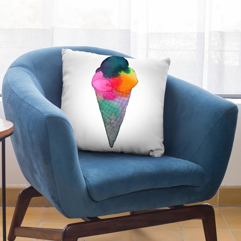 Ice Cream Throw Pillow By Ninola Design
