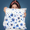 Ink Blue Flowers Degraded Throw Pillow By Ninola Design