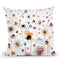 Ink Orange Flowers Degraded Throw Pillow By Ninola Design