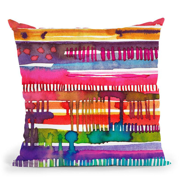 Irregular Watercolor Lines Throw Pillow By Ninola Design