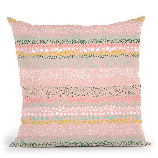 Little Textured Dots Pink Throw Pillow By Ninola Design