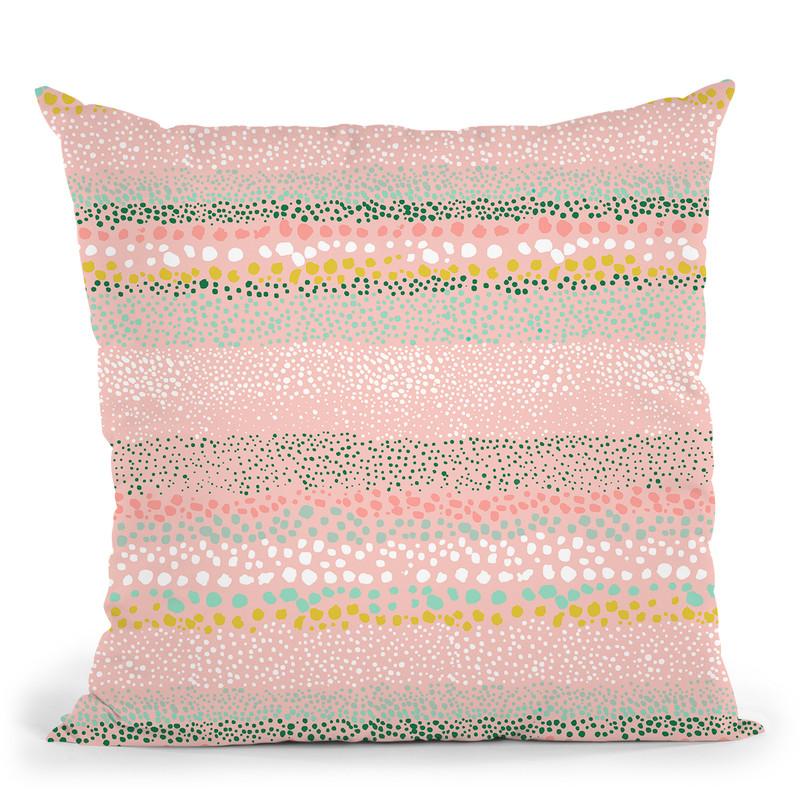 Little Textured Dots Pink Throw Pillow By Ninola Design