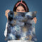 Marble Watercolor Smoke Gold Dark Throw Pillow By Ninola Design