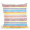 Marker Colorful Stripes Throw Pillow By Ninola Design