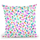 Minimal Flower Petals Pink Throw Pillow By Ninola Design