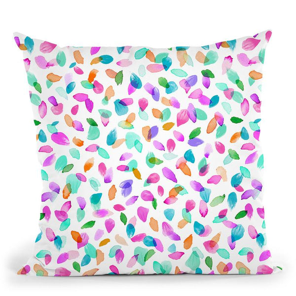 Minimal Flower Petals Pink Throw Pillow By Ninola Design