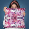 Moody Geometry Squares Pink White Throw Pillow By Ninola Design