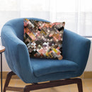 Moody Geometry Squares Rustic Throw Pillow By Ninola Design
