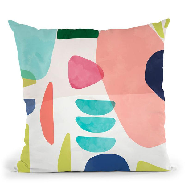 Organic Bold Shapes Throw Pillow By Ninola Design