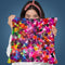 Overlapped Watercolor Dots Throw Pillow By Ninola Design