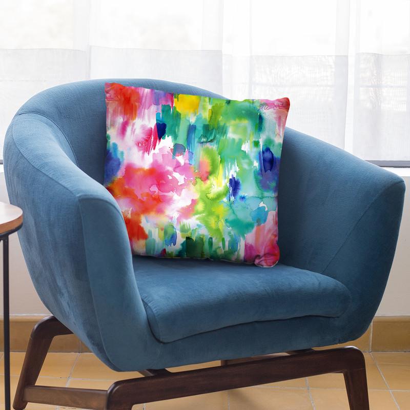 Painterly Tropical Texture Throw Pillow By Ninola Design