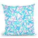Rectangular Confetti Blue Pastel Throw Pillow By Ninola Design
