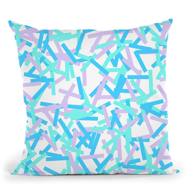 Rectangular Confetti Blue Pastel Throw Pillow By Ninola Design