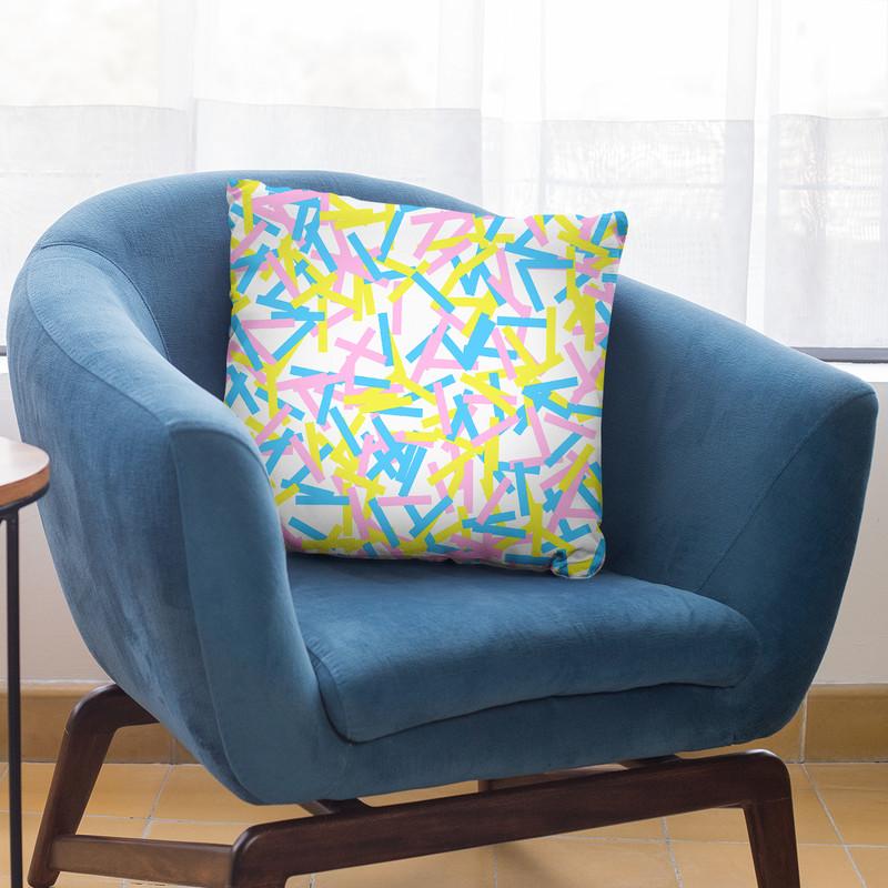 Rectangular Confetti Pastel Throw Pillow By Ninola Design