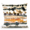 Soft Nautical Watercolor Lines Brown Throw Pillow By Ninola Design