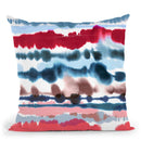 Soft Nautical Watercolor Lines Red Throw Pillow By Ninola Design