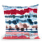 Soft Nautical Watercolor Lines Red Throw Pillow By Ninola Design
