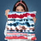 Soft Nautical Watercolor Lines Red Throw Pillow By Ninola Design