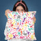 Splatter Dots Multicolored Throw Pillow By Ninola Design