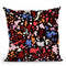 Splatter Drops Black Multicolored Throw Pillow By Ninola Design