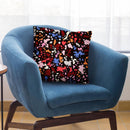 Splatter Drops Black Multicolored Throw Pillow By Ninola Design