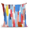 Summer Watercolor Strokes Red Blue Yellow Throw Pillow By Ninola Design