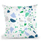 Terrazzo Colorful Green Blue Throw Pillow By Ninola Design