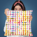 Vichy Gingham Yellow Throw Pillow By Ninola Design