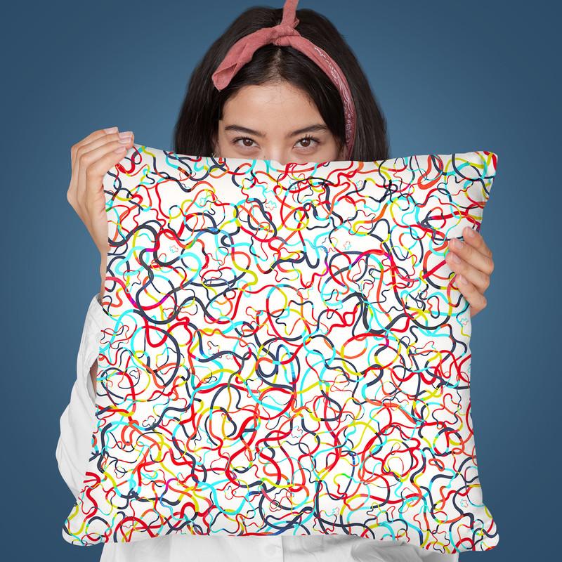 Water Drawings Throw Pillow By Ninola Design