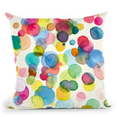 Watercolor Drops Dots Big Throw Pillow By Ninola Design